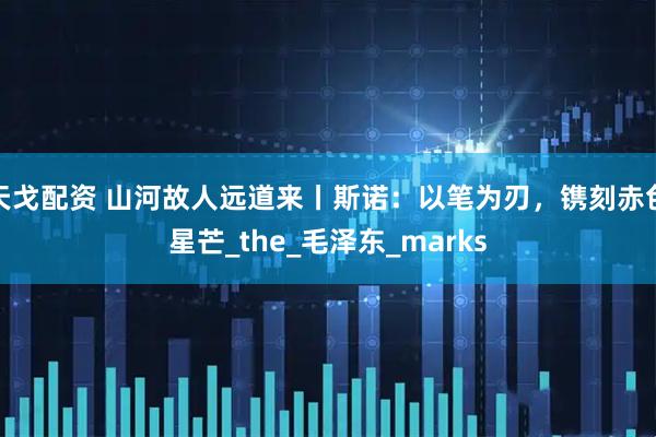 天戈配资 山河故人远道来丨斯诺：以笔为刃，镌刻赤色星芒_the_毛泽东_marks