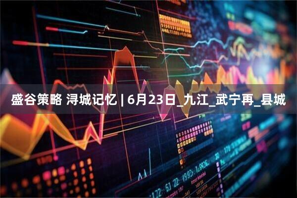 盛谷策略 浔城记忆 | 6月23日_九江_武宁再_县城