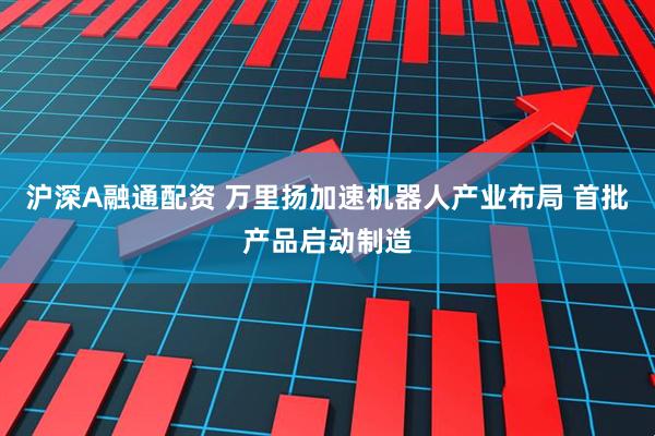 沪深A融通配资 万里扬加速机器人产业布局 首批产品启动制造